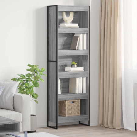 Estantería para libros 2 pcs Gris Sonoma 80 x 30 x 155 cm en Librerías y estanterías | Comprar online en Foro24