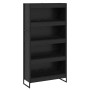 Estantería para libros 2 pcs Roble Negro 80 x 30 x 155 cm