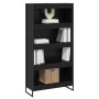 Estantería para libros 2 pcs Roble Negro 80 x 30 x 155 cm