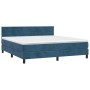 Boxspringbett mit dunkelblauer Samtmatratze 160x200 cm von , Betten und Lattenroste - Ref: Foro24-3141375, Preis: 480,01 €, R...