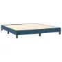 Box spring bed with dark blue velvet mattress 160x200 cm by , Beds and slatted bases - Ref: Foro24-3141375, Price: 466,24 €, ...