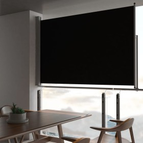 Retractable side awning for patio 160x300 cm black by vidaXL, Umbrellas - Ref: Foro24-45193, Price: 58,90 €, Discount: %
