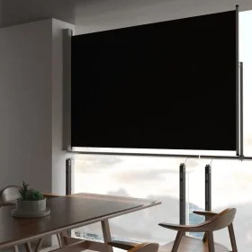 Retractable side awning for patio 160x300 cm black by vidaXL, Umbrellas - Ref: Foro24-45193, Price: 57,92 €, Discount: %