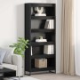 Estantería para libros 2 pcs Roble Negro 80 x 30 x 155 cm en Librerías y estanterías | Comprar online en Foro24