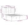 Estructura de cama sin colchón madera maciza blanco 140x200 cm