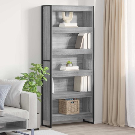 Estantería para libros 2 pcs Gris Sonoma 80 x 30 x 155 cm en Librerías y estanterías | Comprar online en Foro24