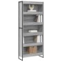 Estantería para libros 2 pcs Gris Sonoma 80 x 30 x 155 cm en Librerías y estanterías | Comprar online en Foro24