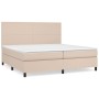 Box spring bed with cappuccino synthetic leather mattress 200x200cm by , Beds and slatted bases - Ref: Foro24-3142748, Price:...