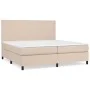 Box spring bed with cappuccino synthetic leather mattress 200x200cm by , Beds and slatted bases - Ref: Foro24-3142748, Price:...