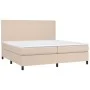 Box spring bed with cappuccino synthetic leather mattress 200x200cm by , Beds and slatted bases - Ref: Foro24-3142748, Price:...