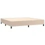 Box spring bed with cappuccino synthetic leather mattress 200x200cm by , Beds and slatted bases - Ref: Foro24-3142748, Price:...