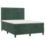 Boxspringbett mit dunkelgrüner Samtmatratze 140x200 cm von , Betten und Lattenroste - Ref: Foro24-3143088, Preis: 487,00 €, R...