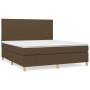Box spring bed with dark brown fabric mattress 180x200 cm by , Beds and slatted bases - Ref: Foro24-3142196, Price: 599,69 €,...
