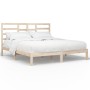 Estructura de cama sin colchón madera maciza 200x200 cm