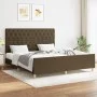 Bettgestell mit Kopfteil aus braunem Stoff 160x200 cm von , Betten und Lattenroste - Ref: Foro24-3125311, Preis: 265,18 €, Ra...
