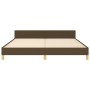 Bed frame with headboard in brown fabric 160x200 cm by , Beds and slatted bases - Ref: Foro24-3125311, Price: 269,70 €, Disco...