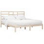 Estructura de cama sin colchón madera maciza 200x200 cm