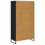 Vitrina con cajón 2 pcs Roble Negro 81 x 36 x 150.5 cm