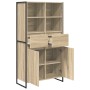Vitrina 2 pcs Sonoma 81 x 36 x 150.5 cm Madera contrachapada