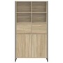 Vitrina 2 pcs Sonoma 81 x 36 x 150.5 cm Madera contrachapada