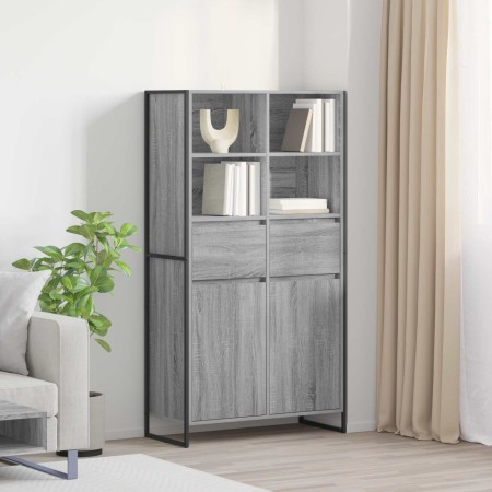 Vitrina con cajón 2 pcs Gris Sonoma 81 x 36 x 150.5 cm en Aparadores | Comprar online en Foro24