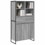 Vitrina con cajón 2 pcs Gris Sonoma 81 x 36 x 150.5 cm en Aparadores | Comprar online en Foro24