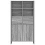 Vitrina con cajón 2 pcs Gris Sonoma 81 x 36 x 150.5 cm en Aparadores | Comprar online en Foro24