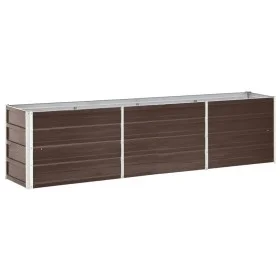 Gartenbeet aus verzinktem Stahl braun 240x40x45 cm von , Töpfe und Pflanzgefäße - Ref: Foro24-47046, Preis: 62,88 €, Rabatt: %