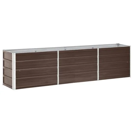 Arriate de jardín de acero galvanizado marrón 240x40x45 cm de , Maceteros y jardineras - Ref: Foro24-47046, Precio: 61,83 €, ...
