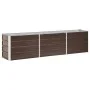 Arriate de jardín de acero galvanizado marrón 240x40x45 cm de , Maceteros y jardineras - Ref: Foro24-47046, Precio: 61,83 €, ...