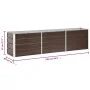 Arriate de jardín de acero galvanizado marrón 240x40x45 cm de , Maceteros y jardineras - Ref: Foro24-47046, Precio: 61,83 €, ...