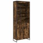 Gabinetes Altos 2 pcs Roble Humo 60 x 36 x 300 cm