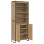 Gabinetes Altos 2 pcs Roble Artesanal 60 x 36 x 300 cm