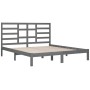 Estructura de cama sin colchón madera maciza gris 200x200 cm