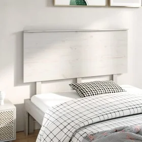 Bettkopfteil aus massivem weißem Kiefernholz, 139 x 6 x 82,5 cm von , Kopf- und Fußteile - Ref: Foro24-819166, Preis: 61,38 €...
