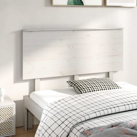 Bettkopfteil aus massivem weißem Kiefernholz, 139 x 6 x 82,5 cm von , Kopf- und Fußteile - Ref: Foro24-819166, Preis: 62,17 €...