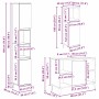 Juego de muebles de baño con estante 3 pcs Roble artesanal en Muebles de baño | Comprar online en Foro24