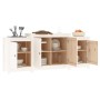 Solid white pine wood sideboard 164x37x68 cm by , Sideboards - Ref: Foro24-821493, Price: 191,48 €, Discount: %