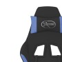 Silla gaming de masaje con reposapiés tela negro y azul