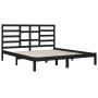 Estructura de cama sin colchón madera maciza negro 200x200 cm