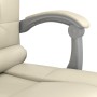 Silla de oficina reclinable masaje cuero sintético color crema