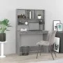 Sonoma grauer Sperrholzschreibtisch mit Regalen 102x45x148cm von , Schreibtische - Ref: Foro24-823006, Preis: 89,70 €, Rabatt: %