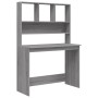 Sonoma grauer Sperrholzschreibtisch mit Regalen 102x45x148cm von , Schreibtische - Ref: Foro24-823006, Preis: 84,23 €, Rabatt: %