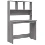 Sonoma grauer Sperrholzschreibtisch mit Regalen 102x45x148cm von , Schreibtische - Ref: Foro24-823006, Preis: 89,70 €, Rabatt: %