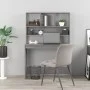 Sonoma grauer Sperrholzschreibtisch mit Regalen 102x45x148cm von , Schreibtische - Ref: Foro24-823006, Preis: 89,70 €, Rabatt: %