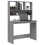 Sonoma grauer Sperrholzschreibtisch mit Regalen 102x45x148cm von , Schreibtische - Ref: Foro24-823006, Preis: 84,23 €, Rabatt: %