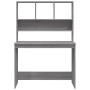 Sonoma grauer Sperrholzschreibtisch mit Regalen 102x45x148cm von , Schreibtische - Ref: Foro24-823006, Preis: 84,23 €, Rabatt: %