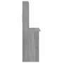 Sonoma grauer Sperrholzschreibtisch mit Regalen 102x45x148cm von , Schreibtische - Ref: Foro24-823006, Preis: 89,70 €, Rabatt: %