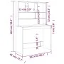 Sonoma grauer Sperrholzschreibtisch mit Regalen 102x45x148cm von , Schreibtische - Ref: Foro24-823006, Preis: 89,70 €, Rabatt: %