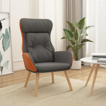 Sillón de relax de tela y PVC gris oscuro by , Armchairs - Ref: Foro24-341302, Price: 107,84 €, Discount: %